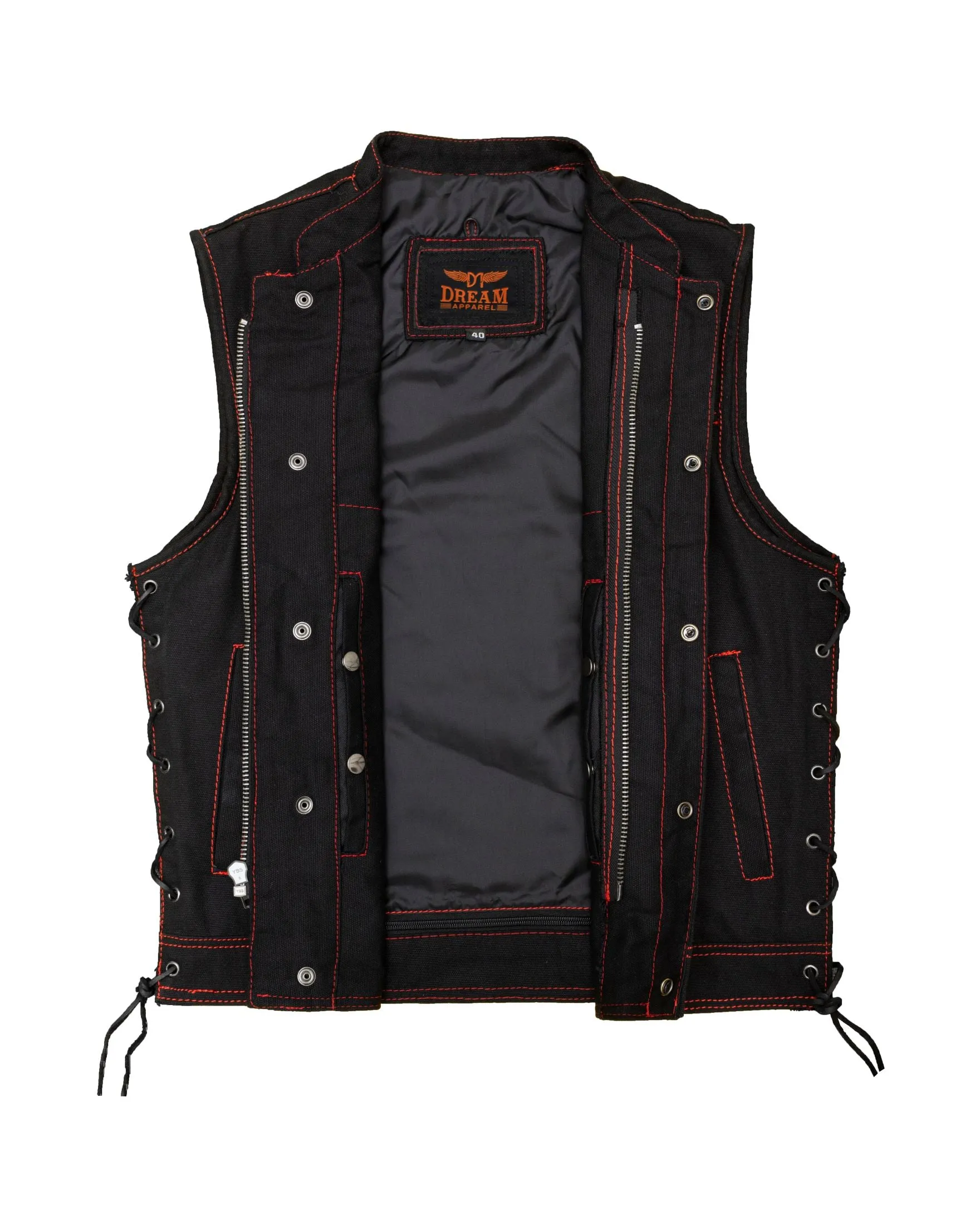 Men's Denim Gun Pocket Vest by Club Vest Red Thread