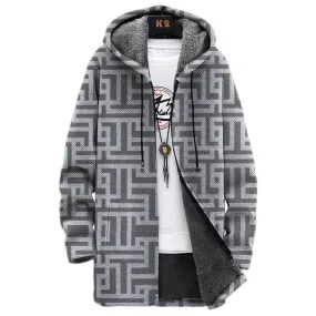 MEN'S PRINTED HOODED FLEECE JACKET 74438701YM