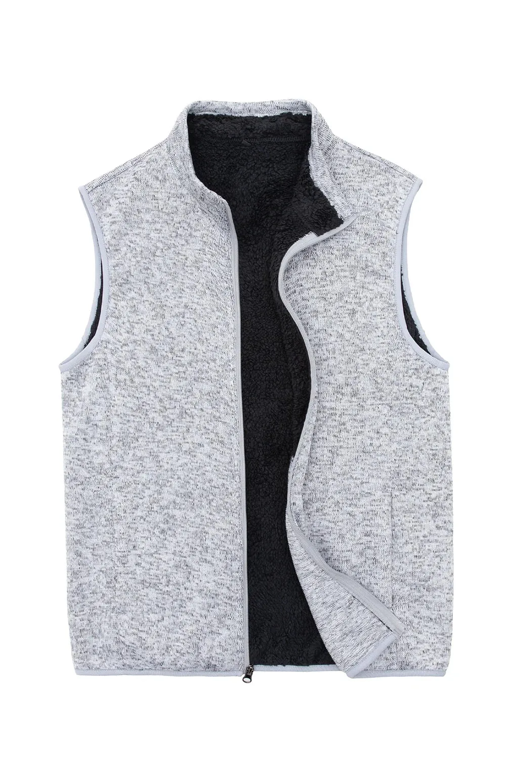 Men's Sweater Fleece Vest, Sherpa Lined