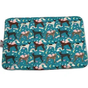 Mug Rug - Unicorn Hounds Mini Quilted Chevron