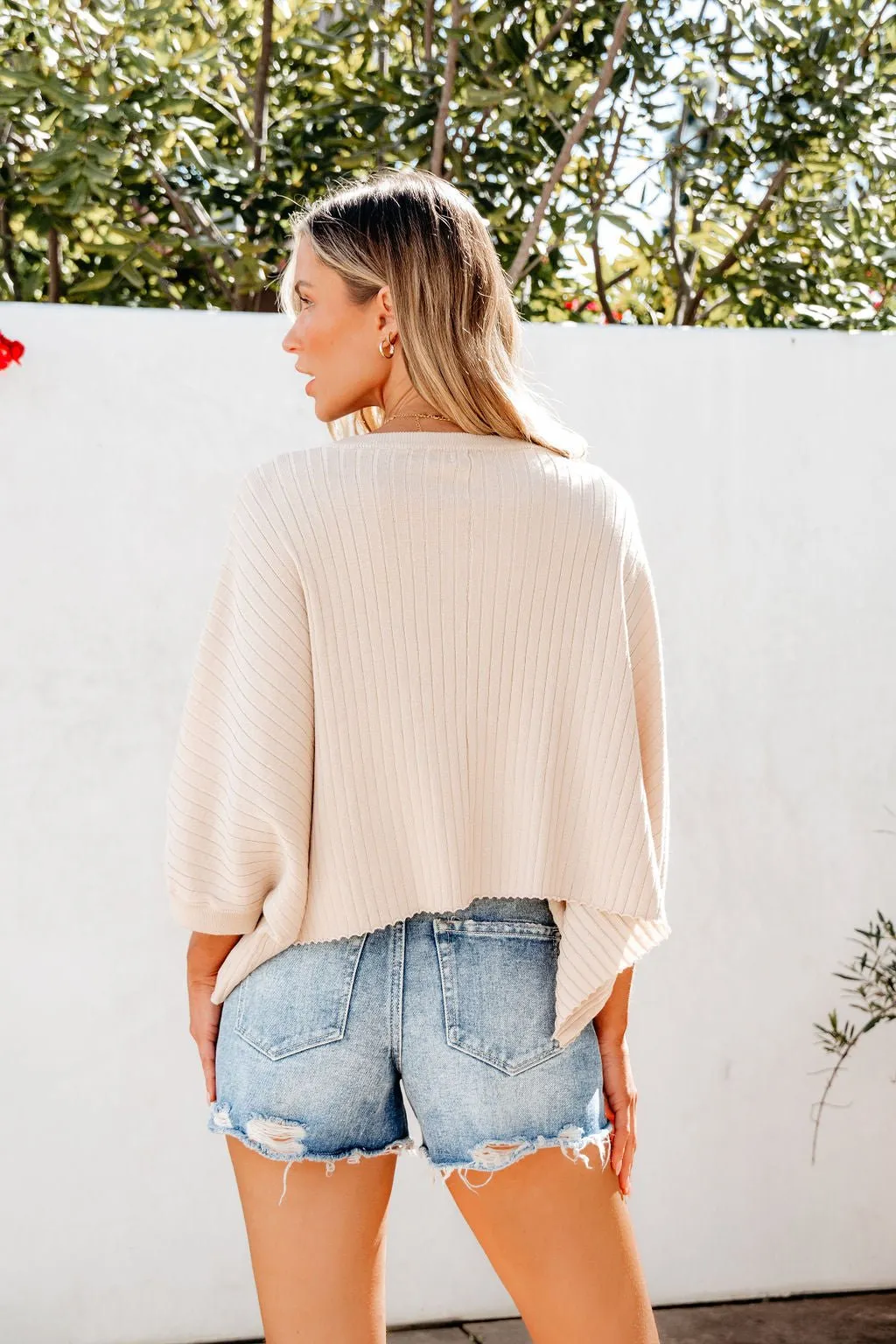 Natural Breezy Ribbed Sweater - FINAL SALE