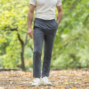 New! Men's Elastic Waist Adaptive Track Pants in Charcoal Grey