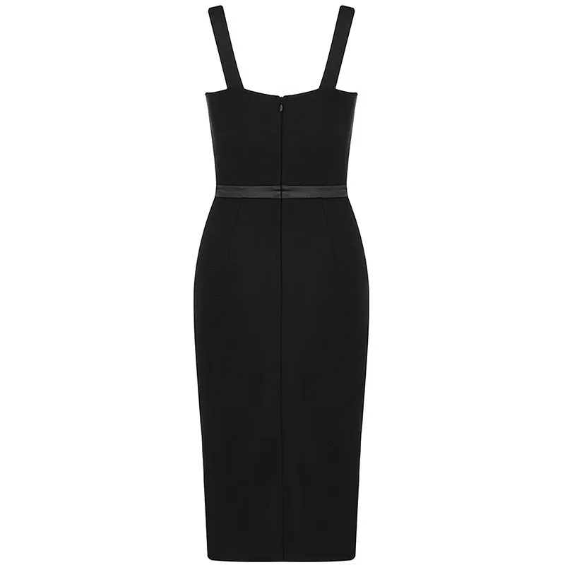 New Summer Women Elegant Black Bandage Dress Sexy Dress