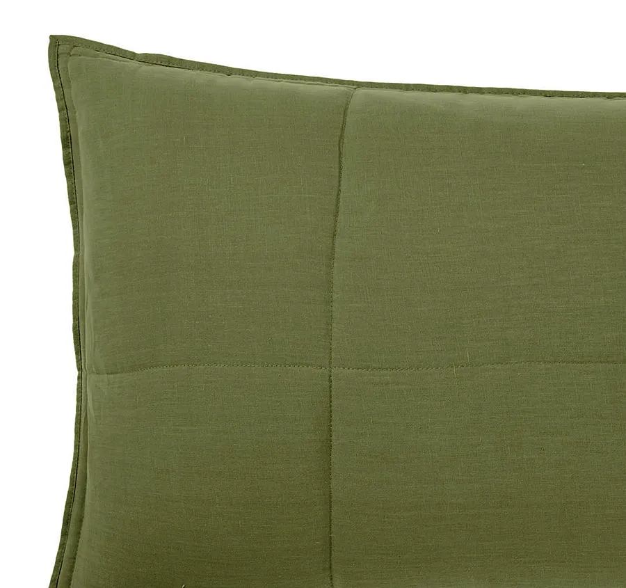 Nimes Linen Standard Pillowsham Pair Moss