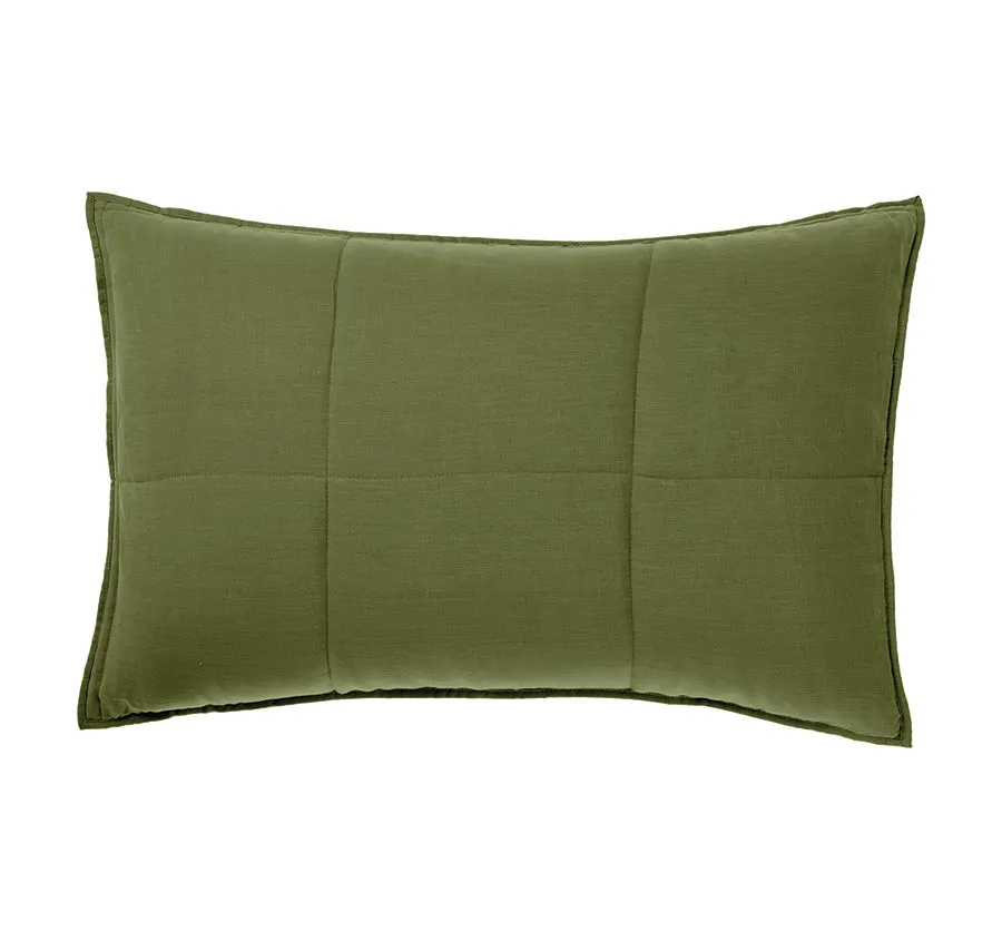 Nimes Linen Standard Pillowsham Pair Moss