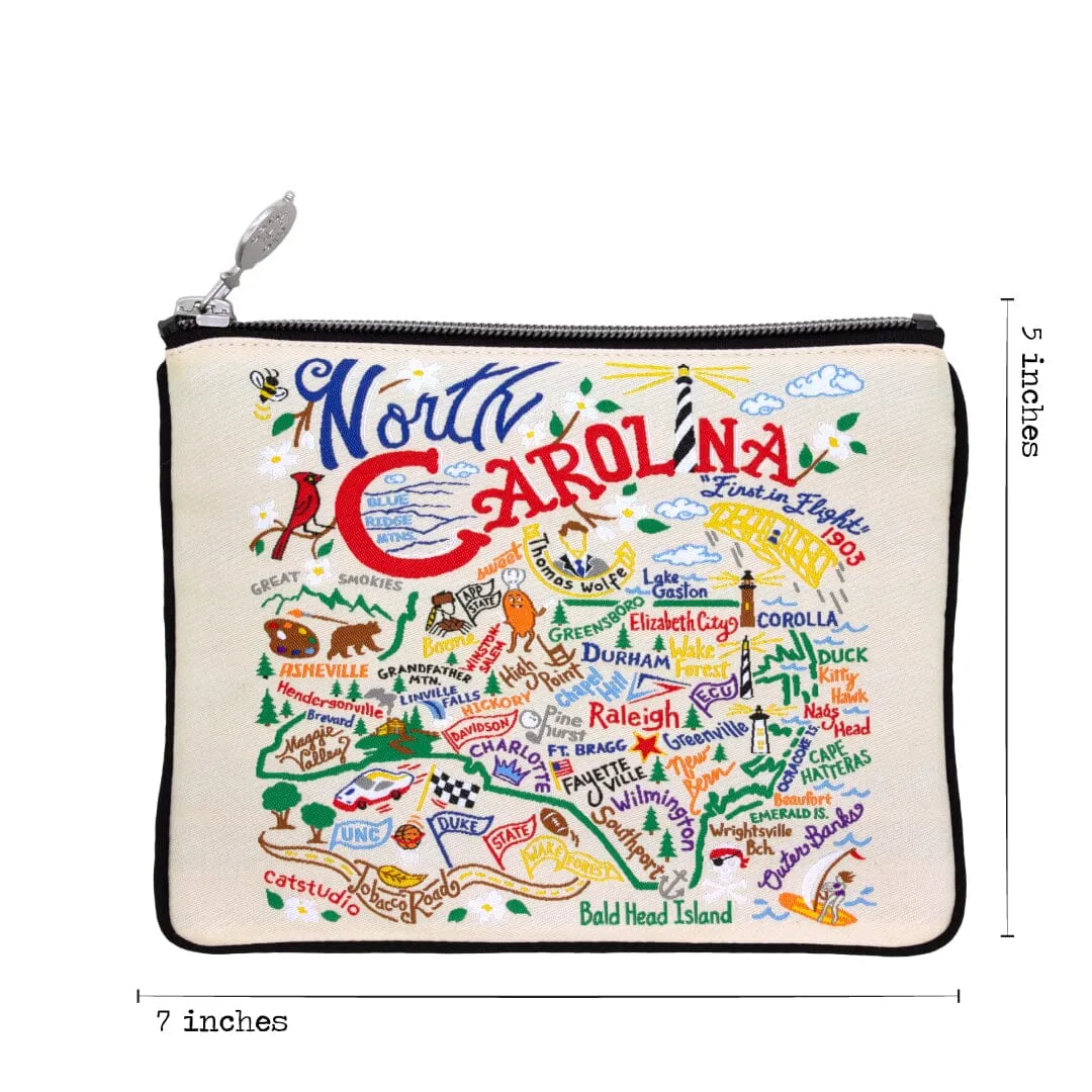 North Carolina Zip Pouch - Natural