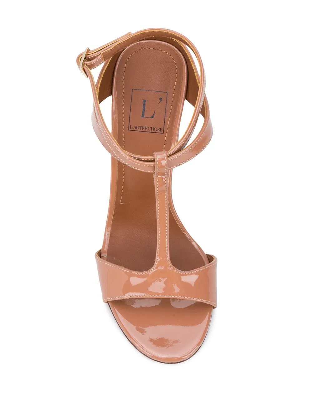 Open Toe Sandals In Pink Patent Leather