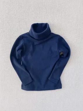 organic cotton turtleneck - midnight