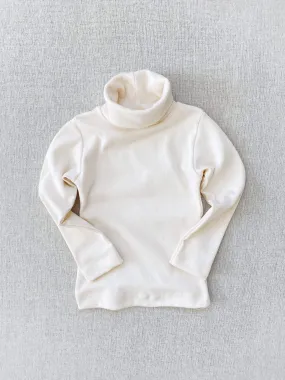 organic cotton turtleneck - natural