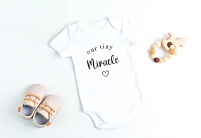 Our Tiny Miracle Pregnancy Announcement Baby Vest/Romper - IVF