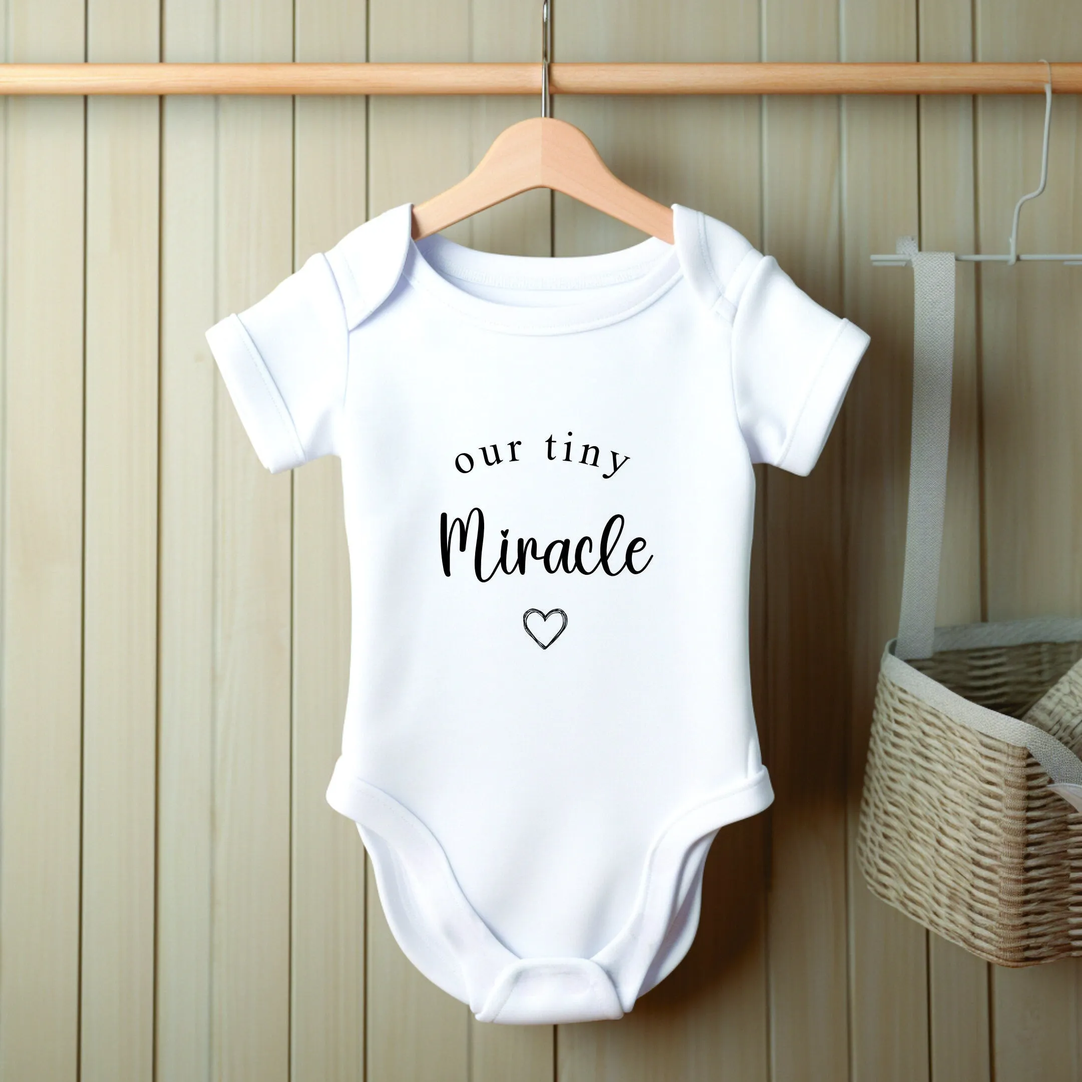 Our Tiny Miracle Pregnancy Announcement Baby Vest/Romper - IVF