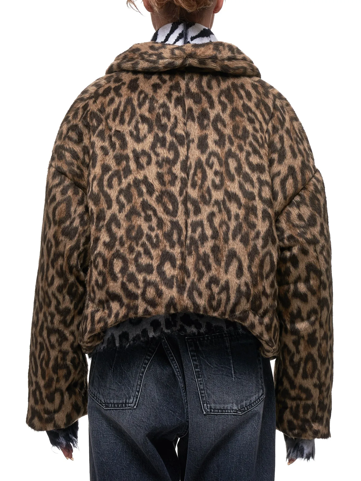 Oversized Leopard Jacket (UWEA101F19FAB001-LEOPARD)