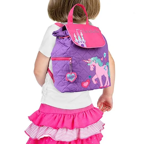 PERSONALIZED QUILTED TODDLER BACKPACK - UNICORN