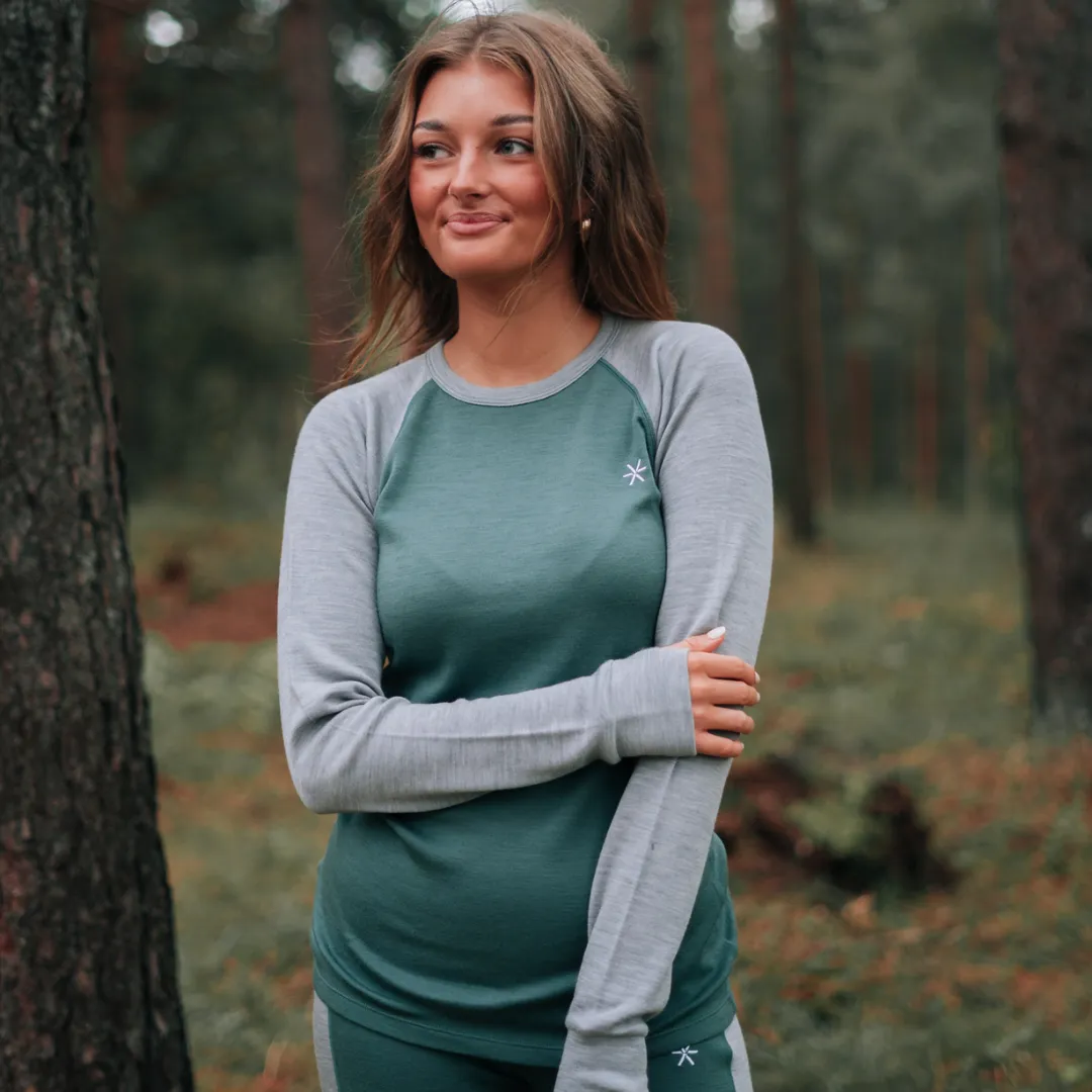 Pine 100% Merino Wool Long Sleeve