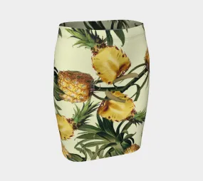 Pineapple Print Fitted Skirt