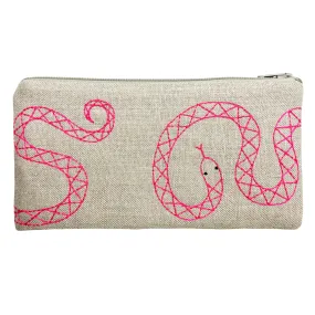 Pink Snake Pouch