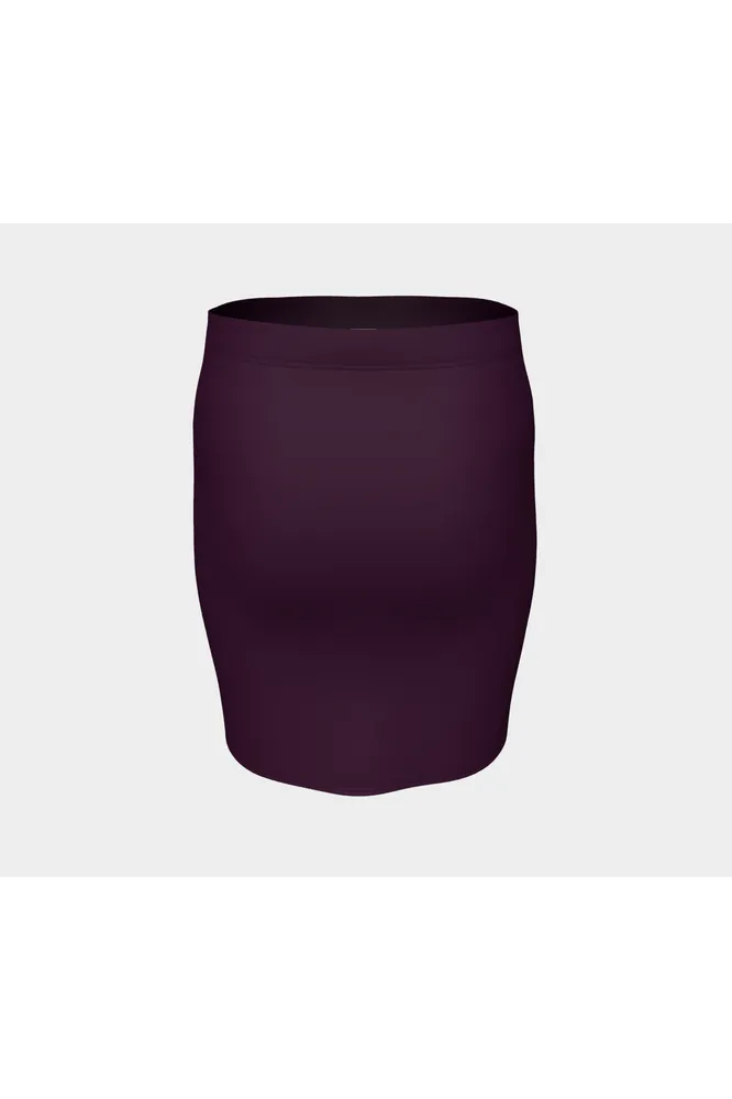 Plum Fitted Skirt