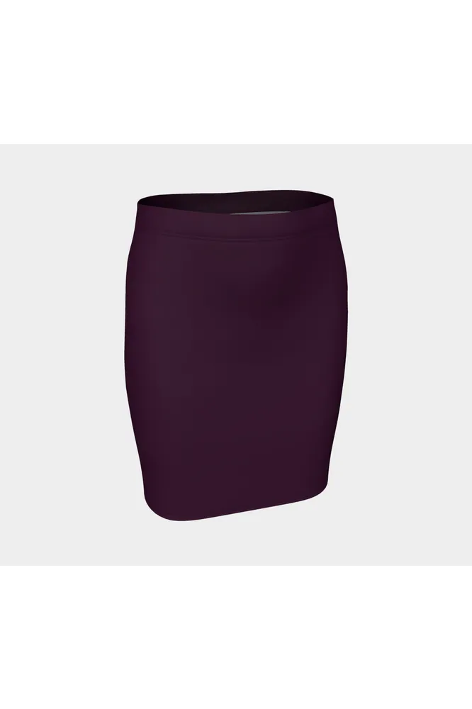 Plum Fitted Skirt