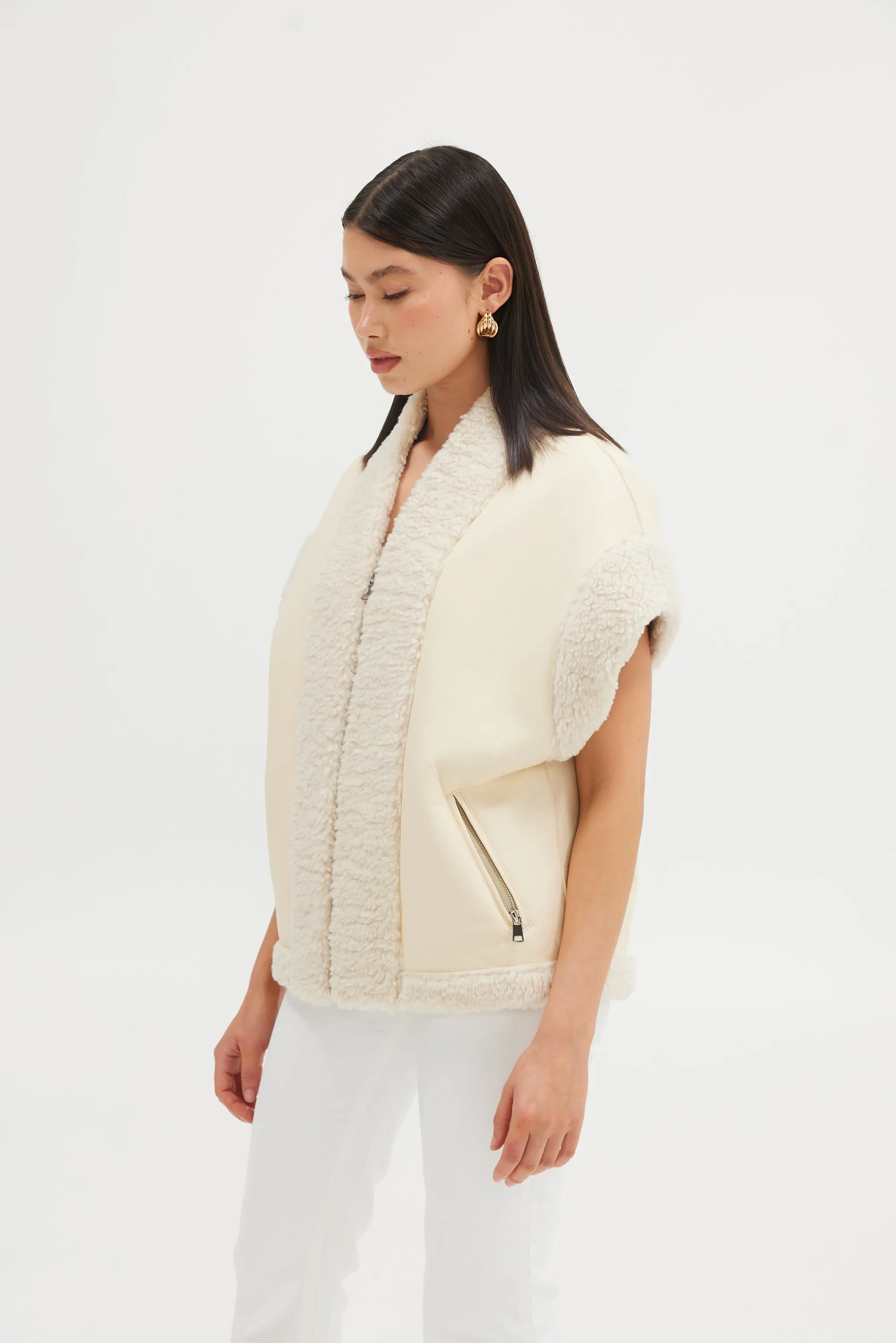 Poppy Vest - Ivory