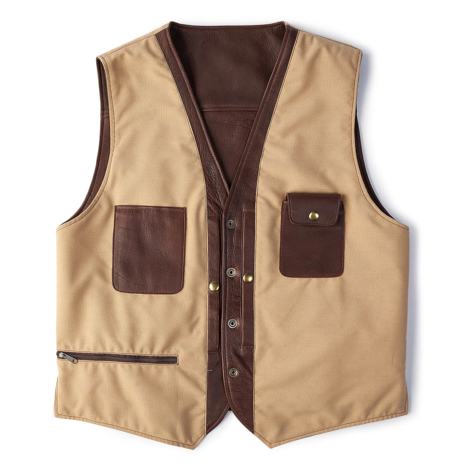 Preston Buckskin Vest | Brown