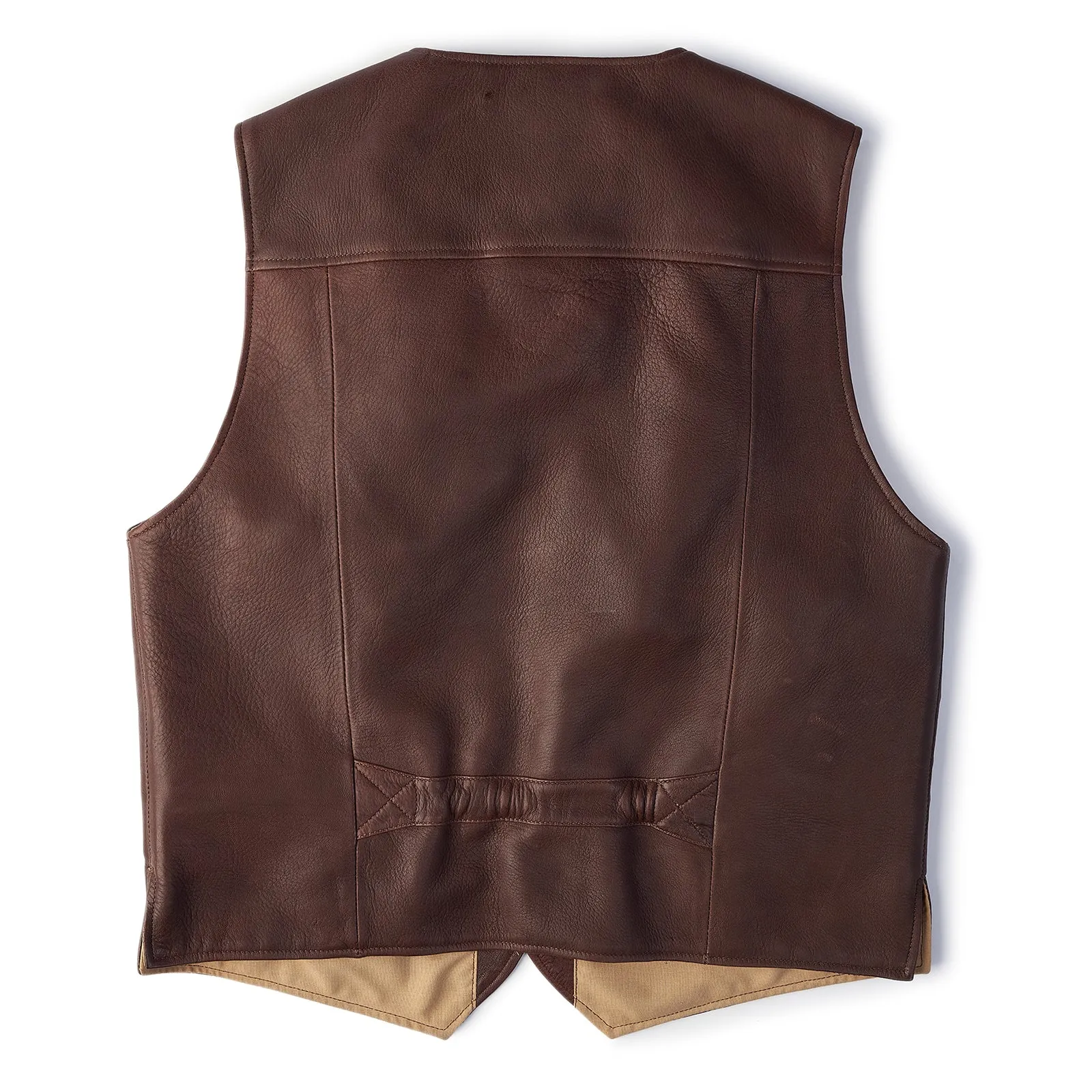 Preston Buckskin Vest | Brown