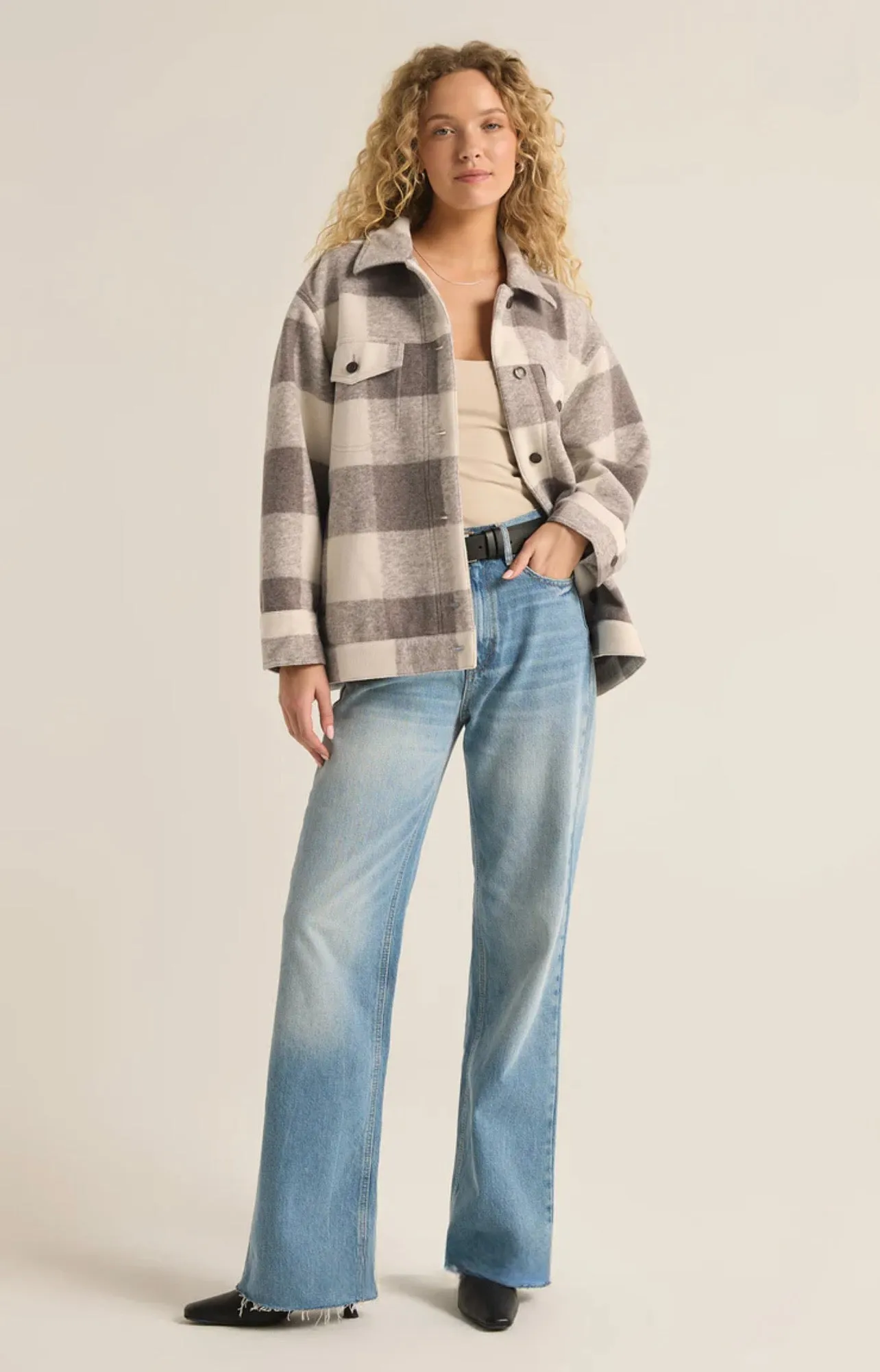 preston knit plaid jacket