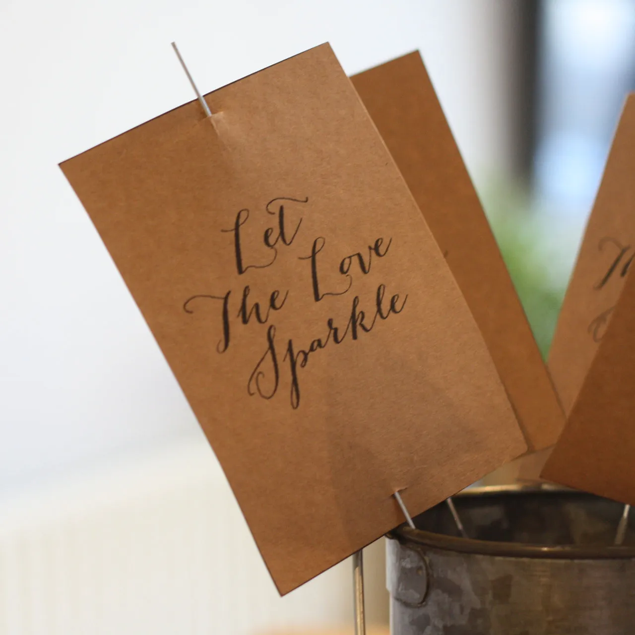 Printable: Let The Love Sparkle Sparkler Tags (personalised)