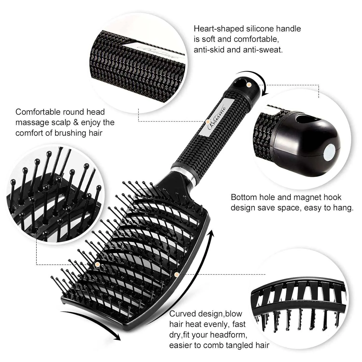 Professional Curved Vented Hairbrush