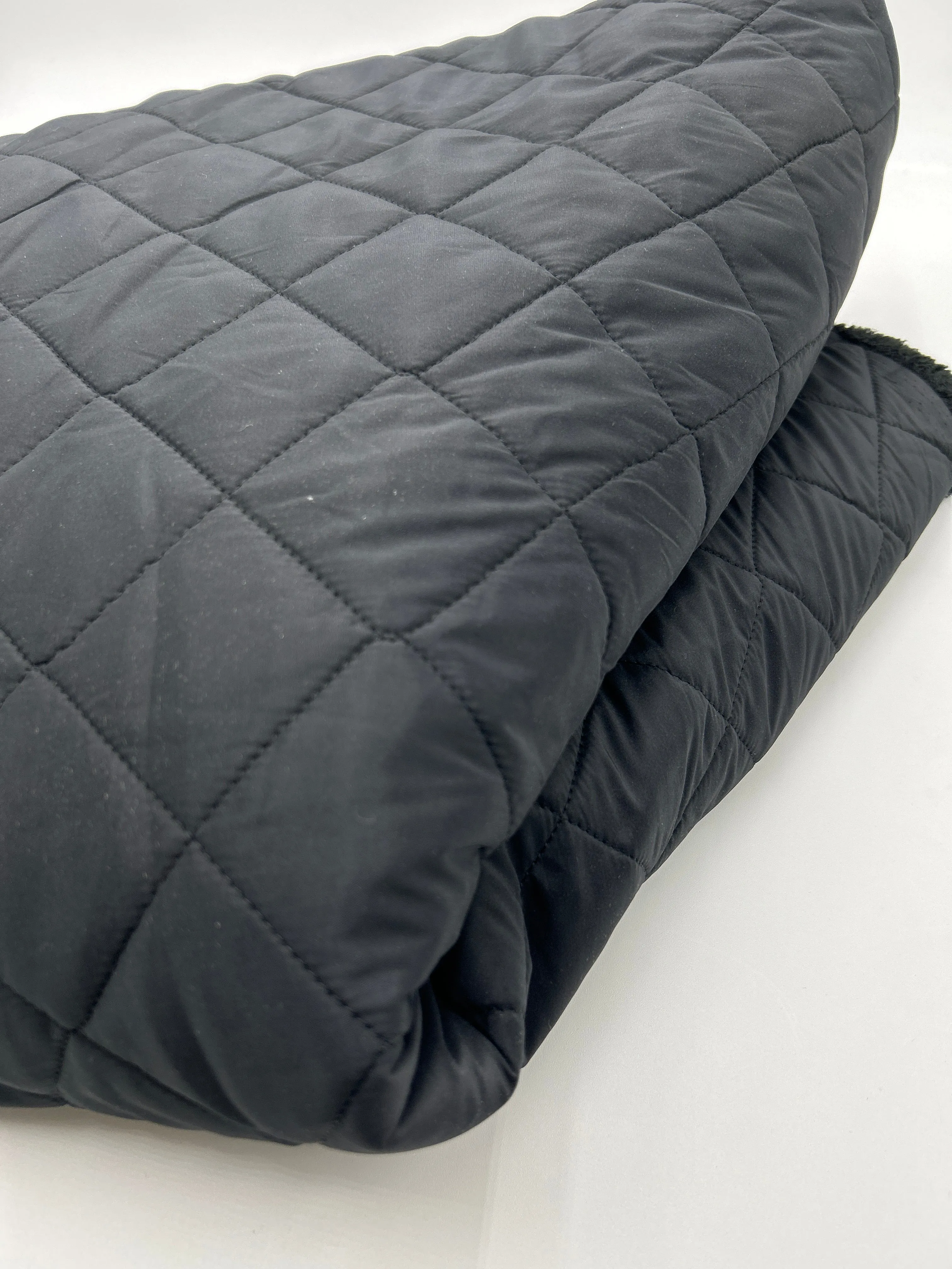 Quilted Coat Lining, Black (WXX0123)