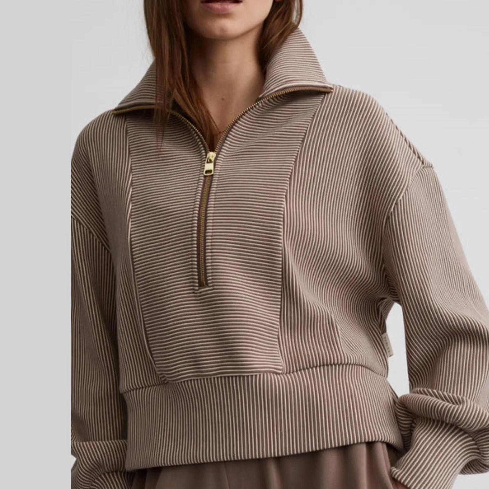 Ramona Half Zip 2.0 Taupe Sand