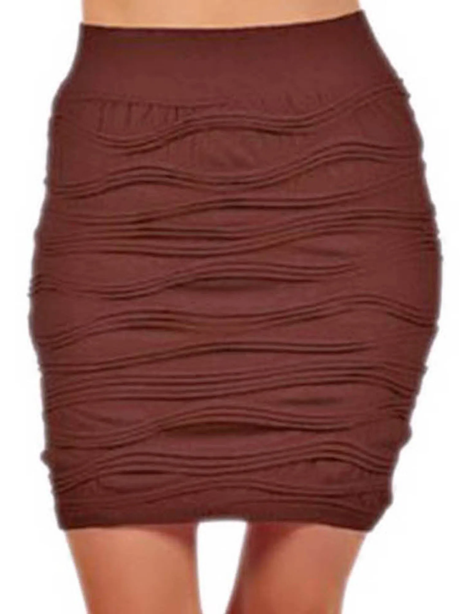 Ribbed Bodycon Pencil Mini Skirt