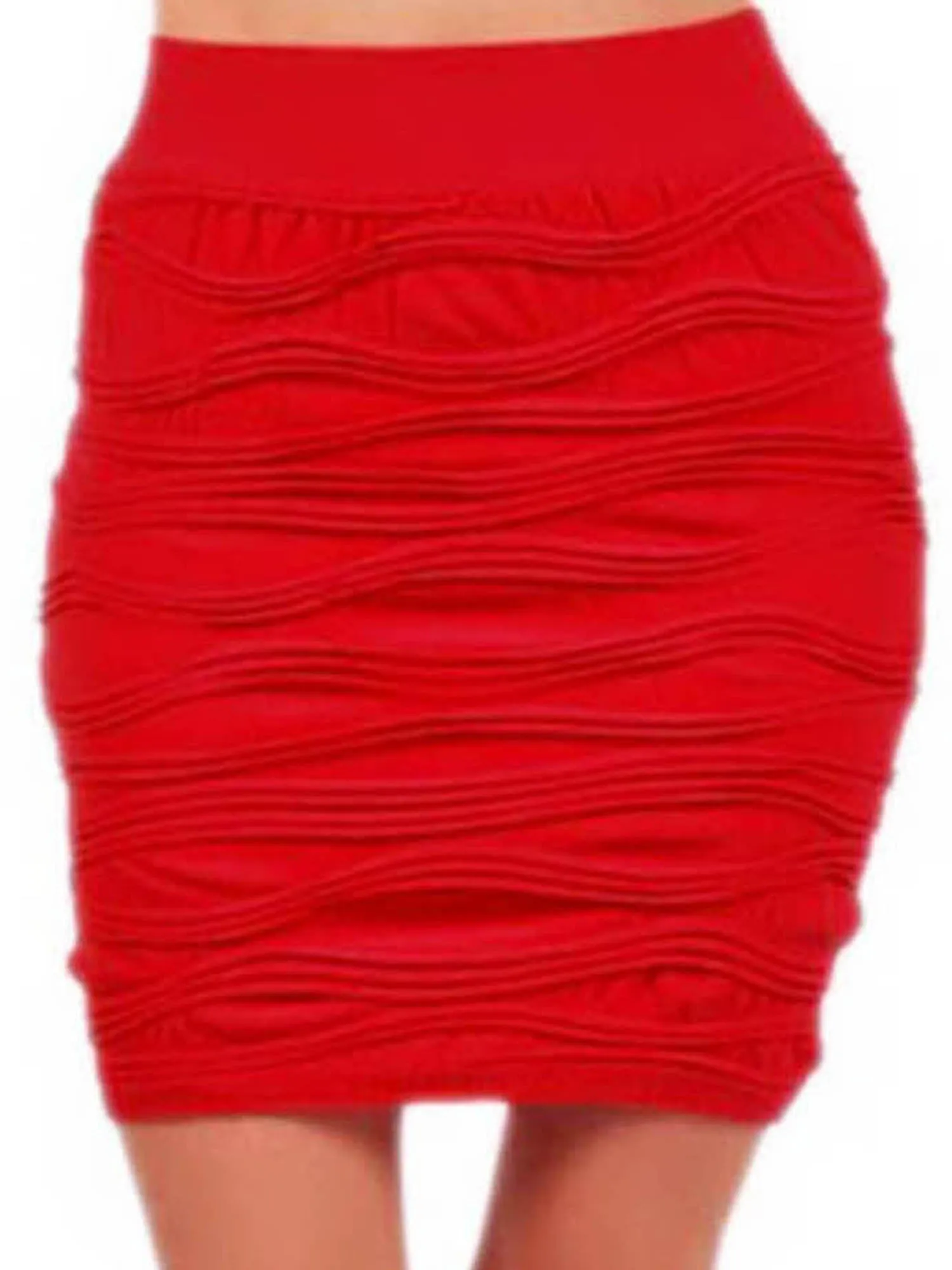 Ribbed Bodycon Pencil Mini Skirt