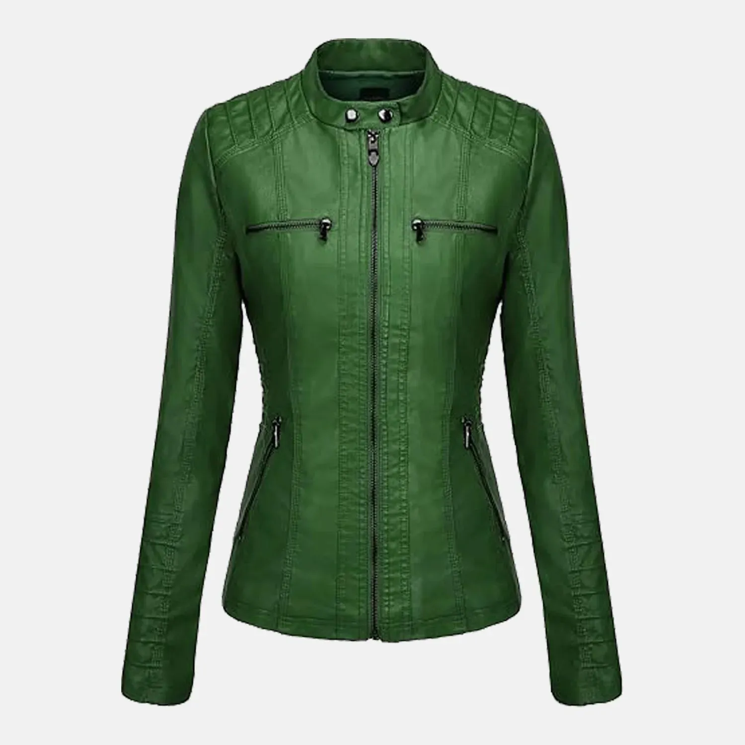 Roslyn Hooded Leather Bomber Jacket for Women | Order Now