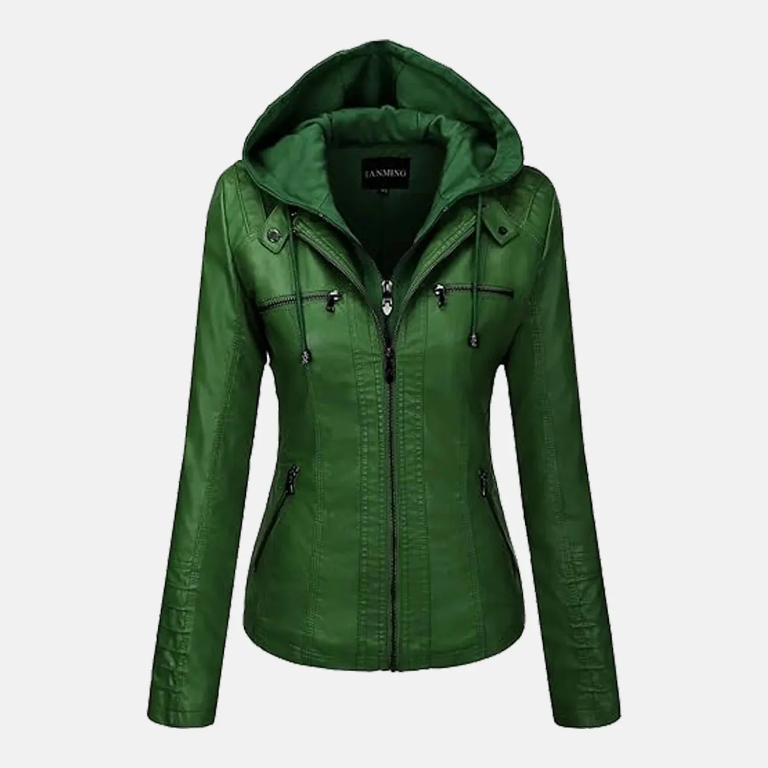 Roslyn Hooded Leather Bomber Jacket for Women | Order Now