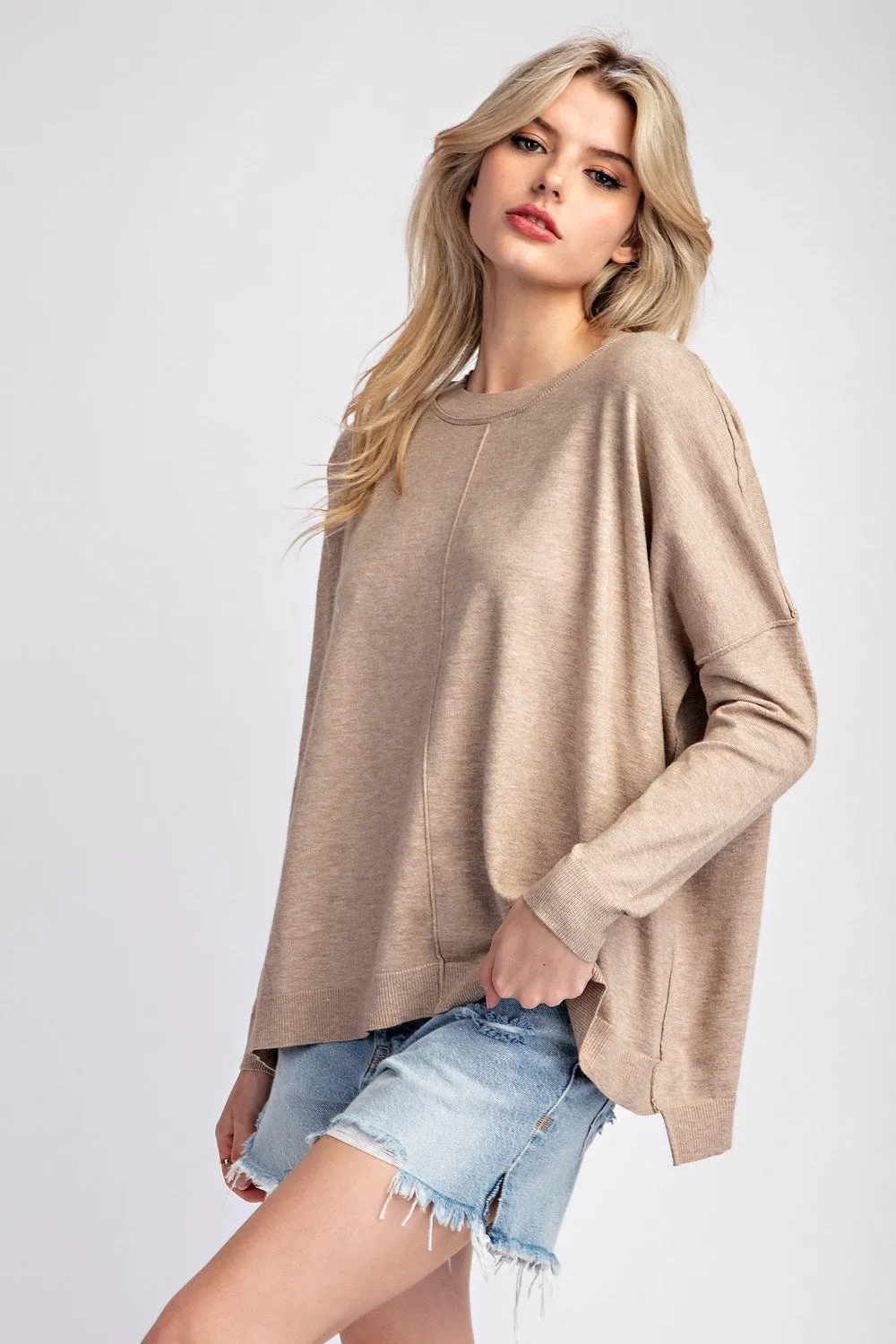 Round Neck Sweater Top