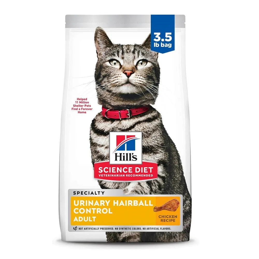 Science Diet - Urinary Hairball Control Chicken Recipe for Adult 1-6 Cat Dry Food