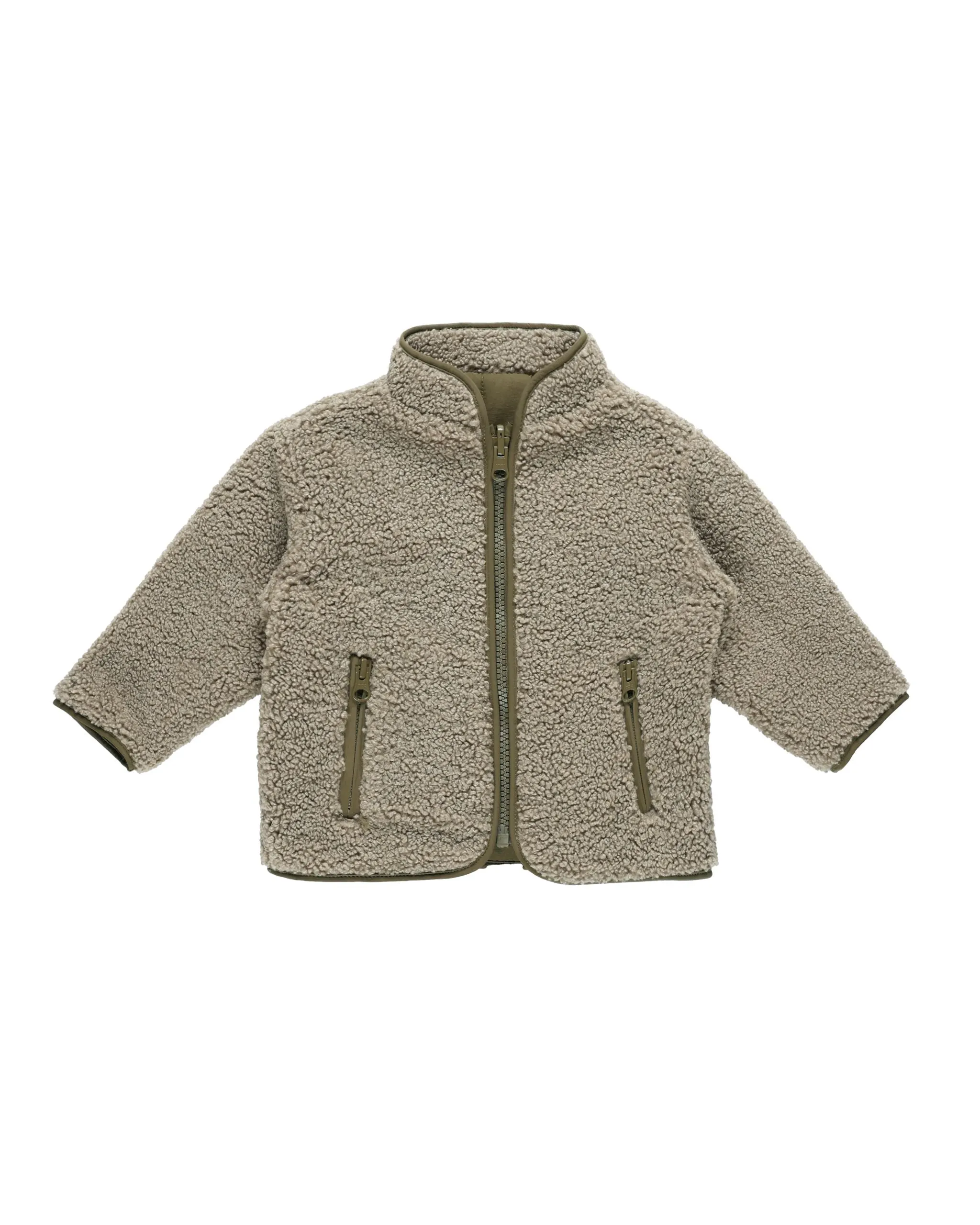 Shearling Zip Jacket | Olive