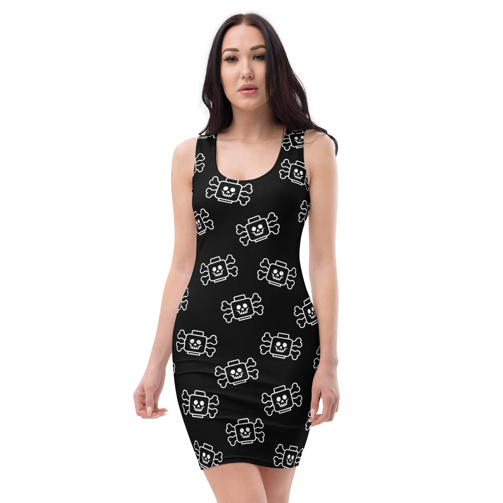 Skeleton Crossbone Black Bodycon dress