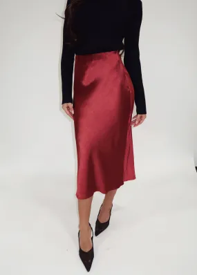 Sleek Satin Skirt