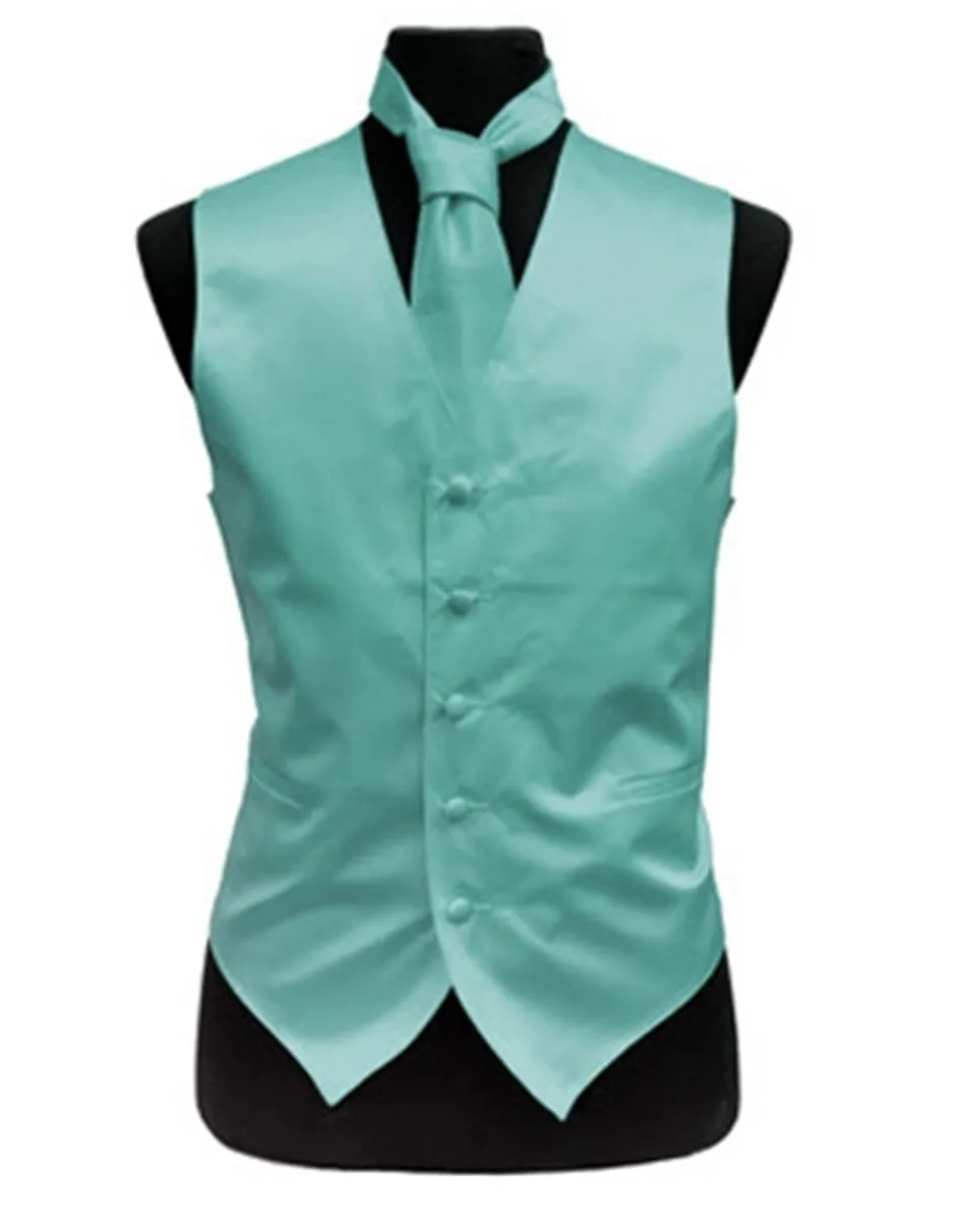 Solid Teal Vest Set