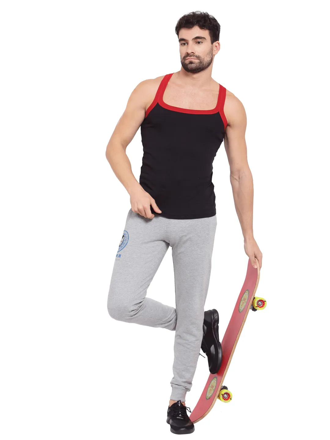 Sporto Men's 100% Cotton Gym Vest (Pack Of 2)