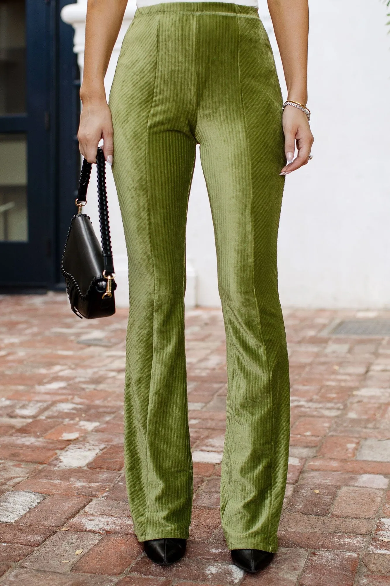 Stevie High Waisted Green Pants