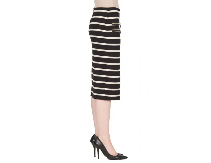 Striped Midi Skirt