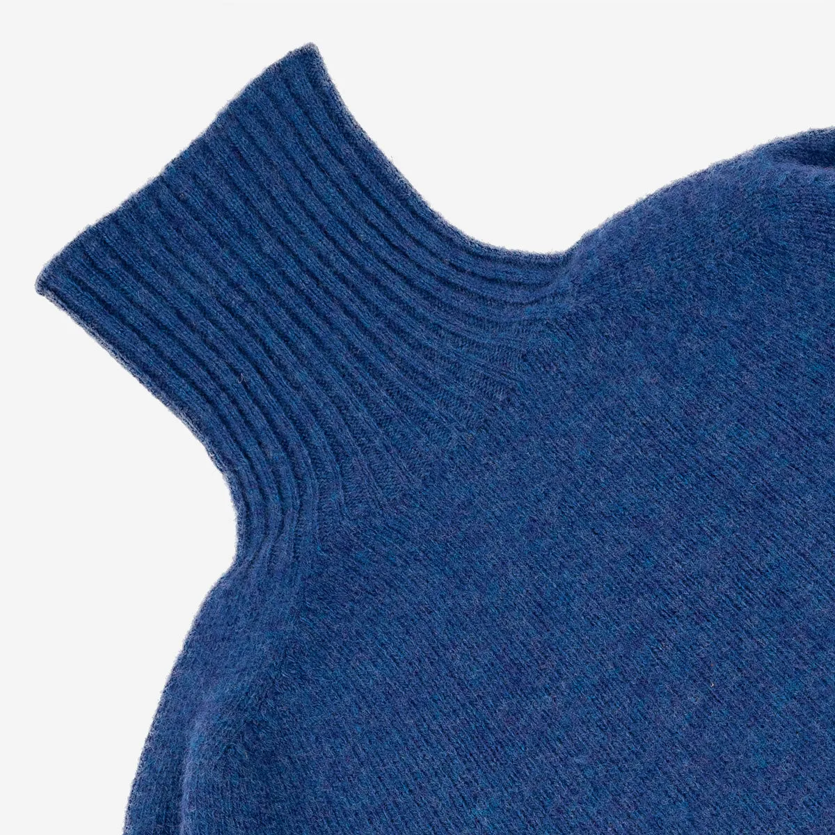 Supersoft Shaggy Wool Turtleneck - Ocean Force