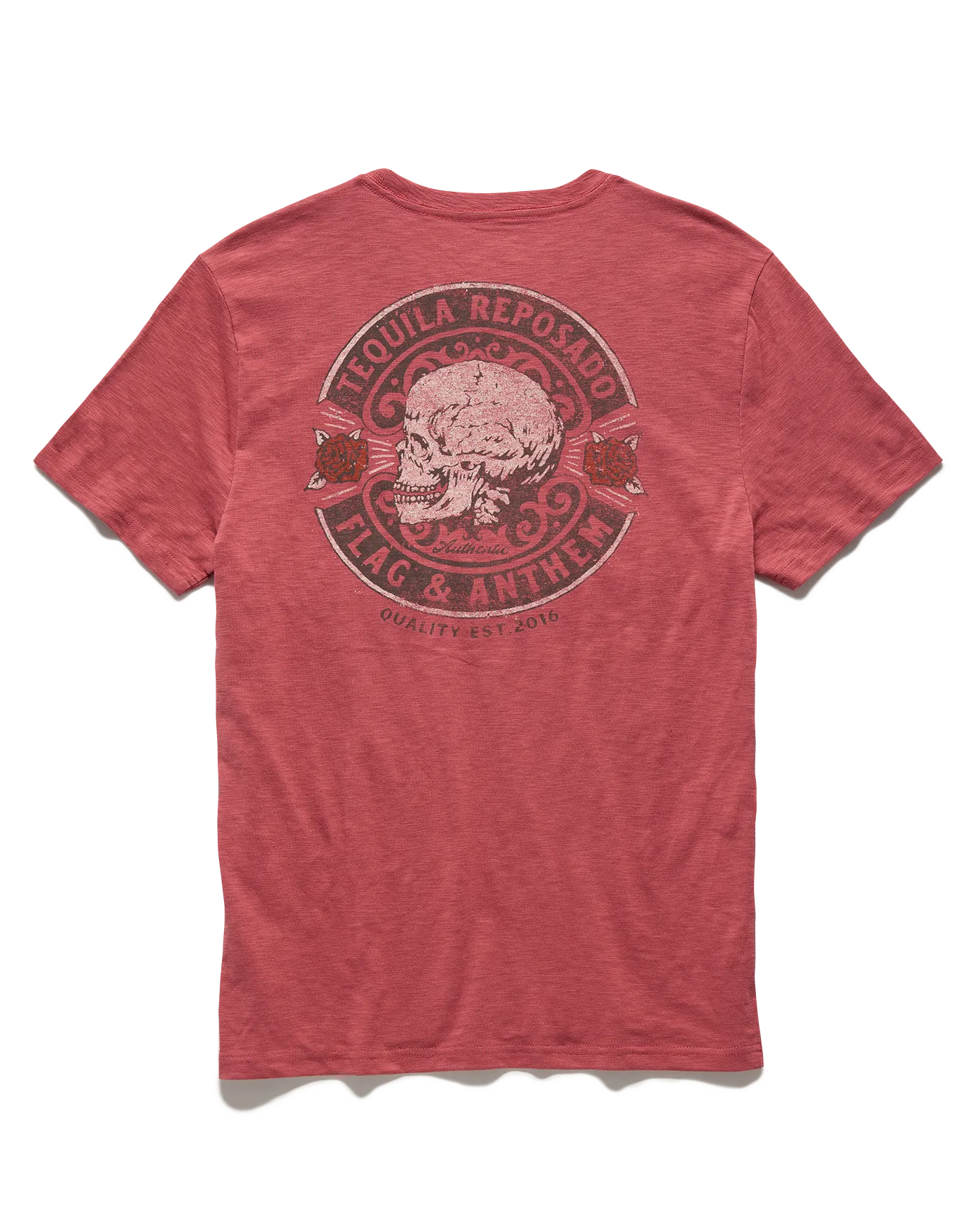 TEQUILA REPOSADO SKULL ROSES SLUB TEE