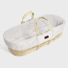 The Little Green Sheep, Natural Moses Basket & Mattress, Quilted