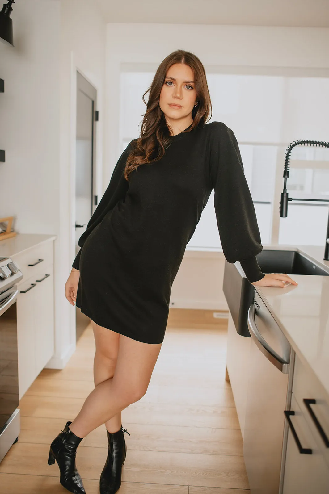 The Sammy Sweater Dress by InWear - Black - PLUS