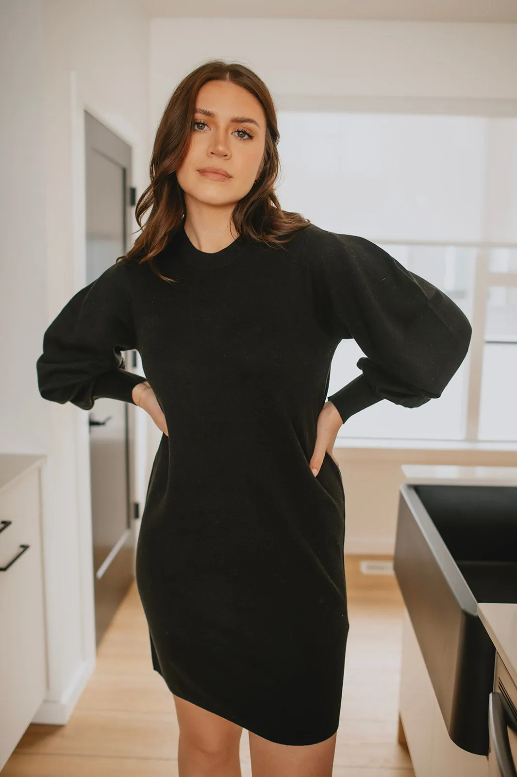 The Sammy Sweater Dress by InWear - Black - PLUS