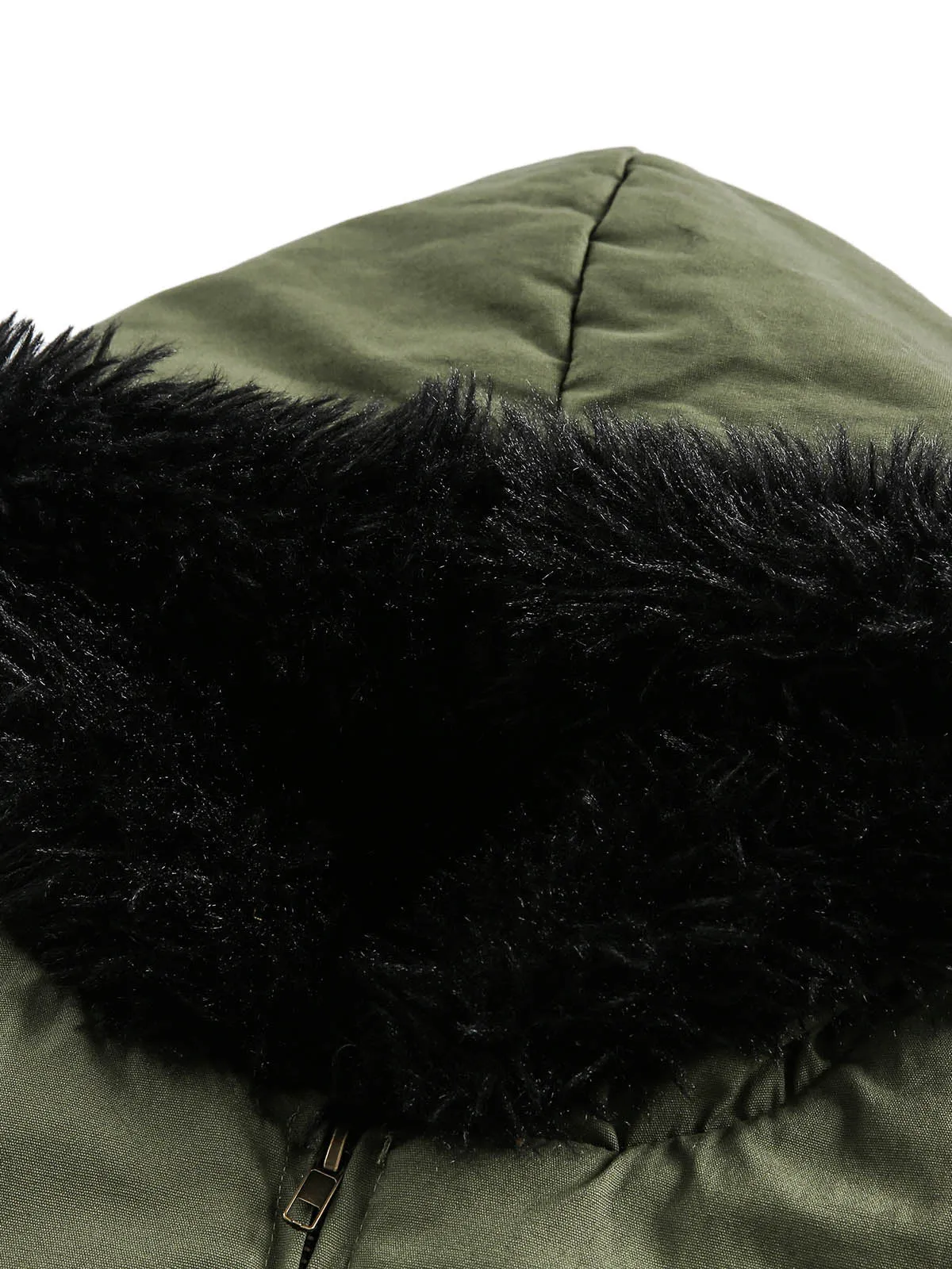 Thesupermade Fur Hooded Quilted Bomber Jacket