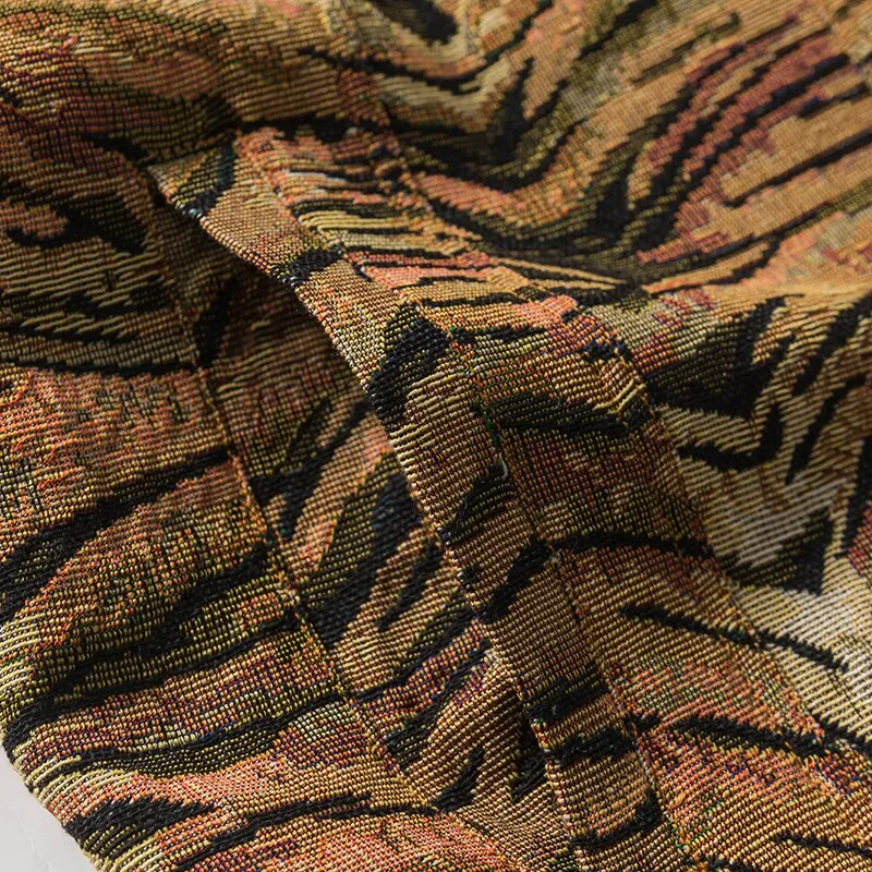 Tiger Skin Pattern Single-Breasted Jacket